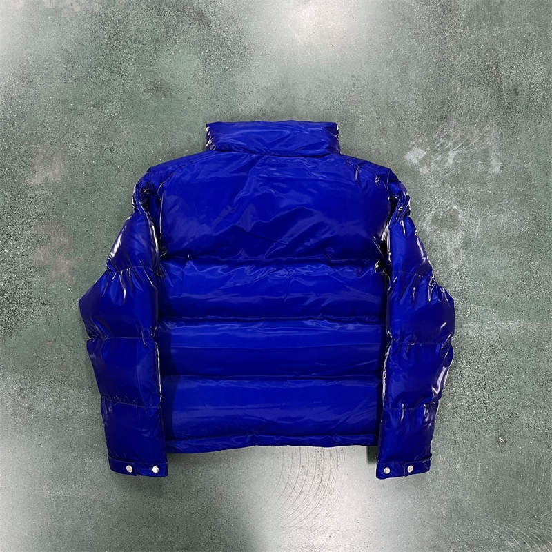 Trapstar London Puffer Coat Mens Glitter Jacket Blue Back View