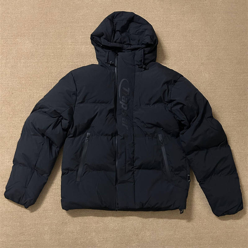Trapstar Jacker Mens Hyperdrive Technical Puffer Coat All Black Front View