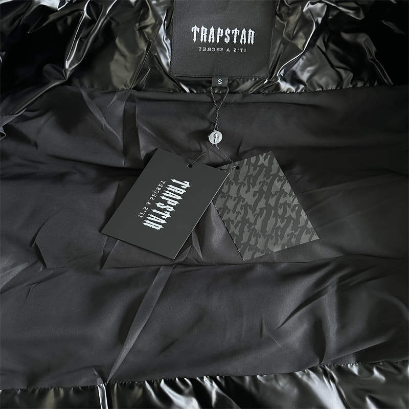 Trapstar Irongate Jacket Embossed Puffer Coat Black Detailed View 1