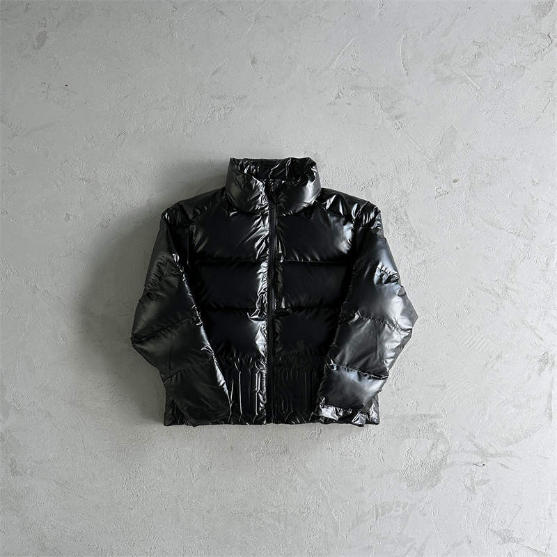 Trapstar Irongate Jacket Embossed Puffer Coat Black Front View