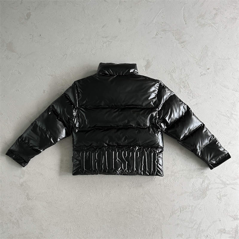 Trapstar Irongate Jacket Embossed Puffer Coat Black Back View