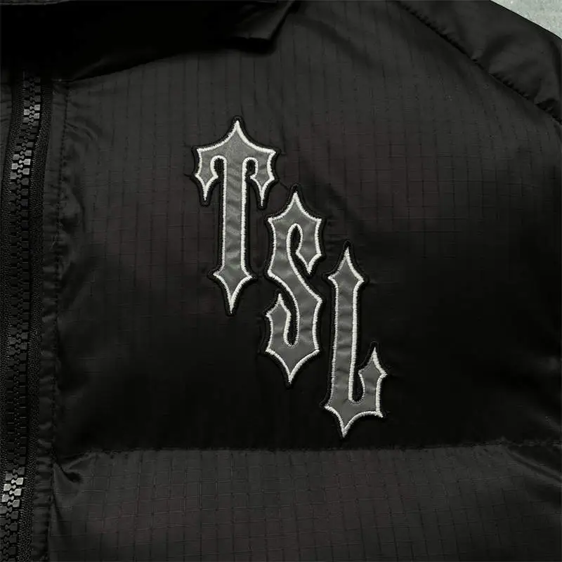 Trapstar Jacket Mens Shooters Puffer Detachable Hooded Down Coat Black Detailed View 1