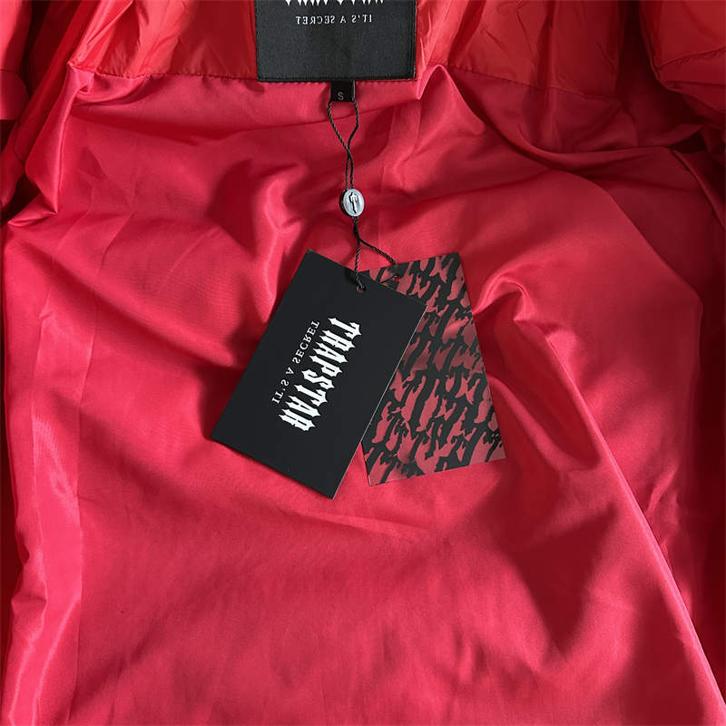 Trapstar Coat It’s a Secret Puffer Jacket Red Detailed View 1