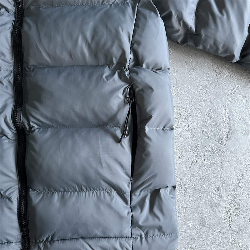 Trapstar Coat It’s a Secret Puffer Jacket Gray Detailed View 1