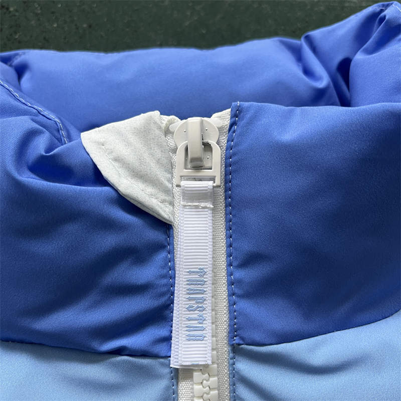 Trapstar Vest Mens Irongate Jacket Badge Puffer Coat Ice Blue Detailed View 2