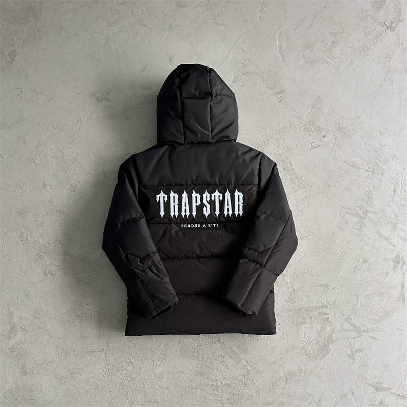 Trapstar Puffer Jacket T Mark Decoded Puffer Coat Black Back View