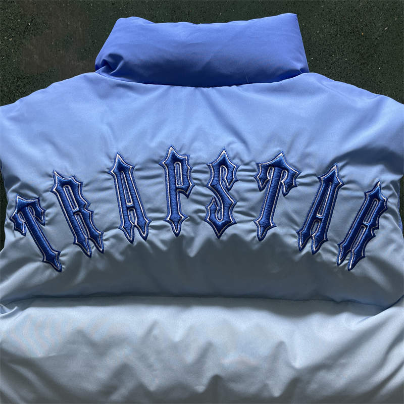 Trapstar Vest Mens Irongate Jacket Badge Puffer Coat Ice Blue Detailed View 4