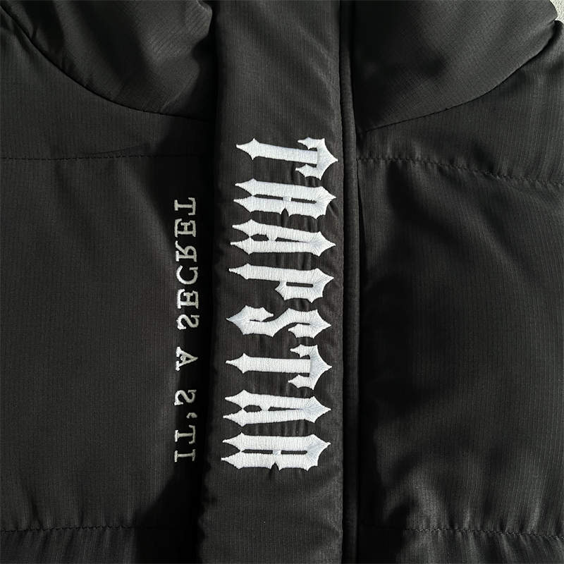Trapstar Vest Coat Mens Decoded Gilet Sleeveless Puffer Jacket Black Detailed View 1