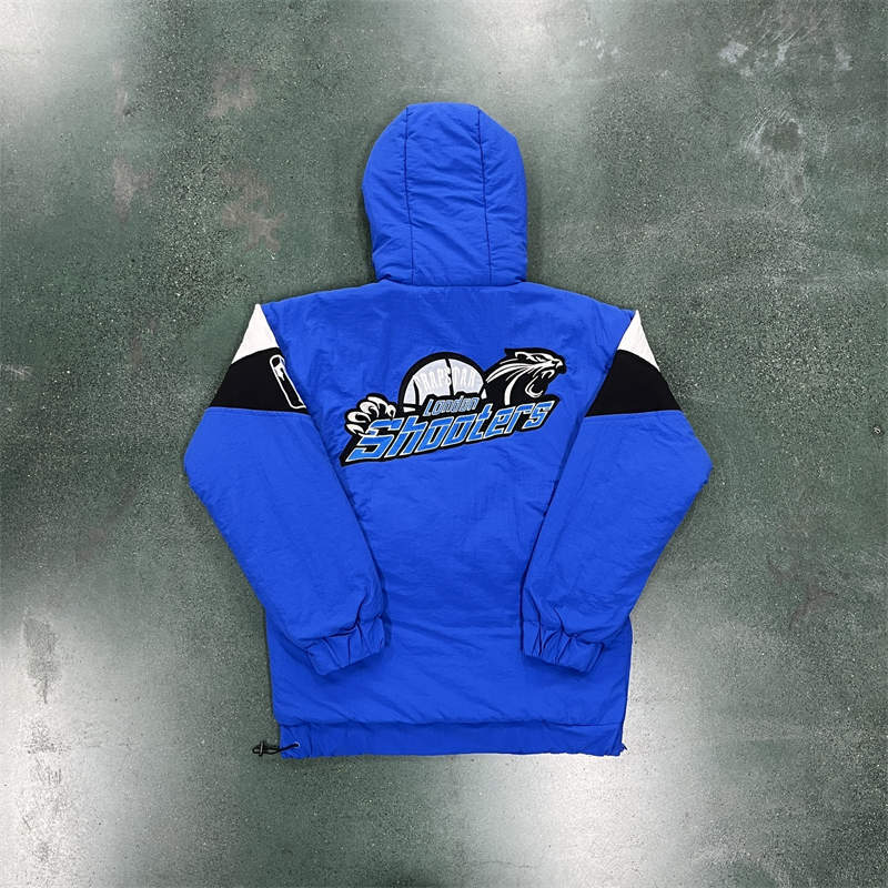 Trapstar Windbreaker Men Zip Pullover Jacket Blue Back View