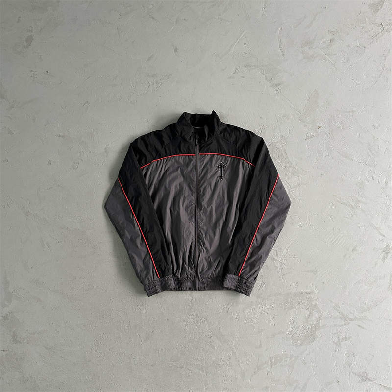 Trapstar Windbreaker Arch Panel Shellsuit Windproof Jacket Red Top Front View