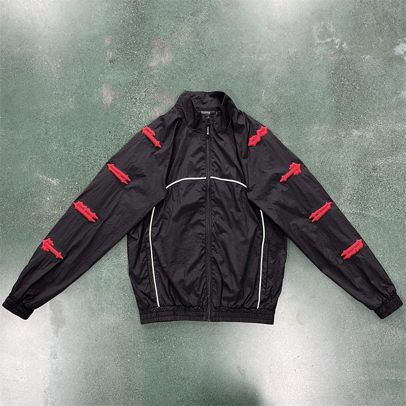 Trapstar Windbreaker Irongate Shellsuit Men Windproof Jacket Red Top Front