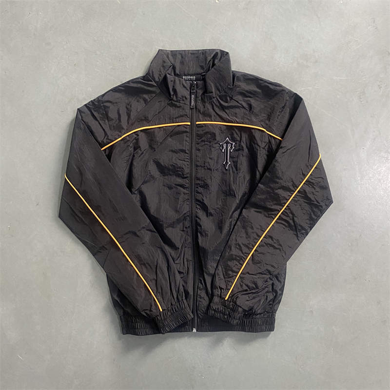 Trapstar Windbreaker Arch Panel Shellsuit Windproof Jacket Orange Top Front View