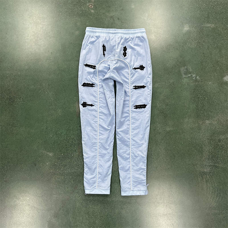 Trapstar Windbreaker Irongate Shellsuit Men Windproof Jacket Light Blue Pants Front