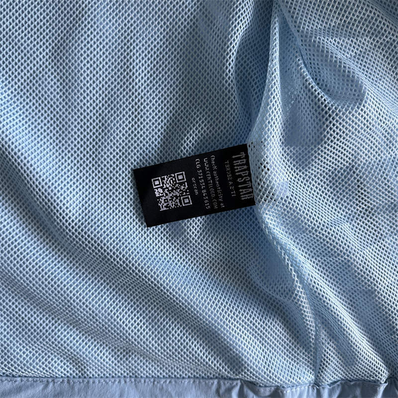Trapstar Windbreaker Men Decoded Windproof Jacket Blue Detailed View 2
