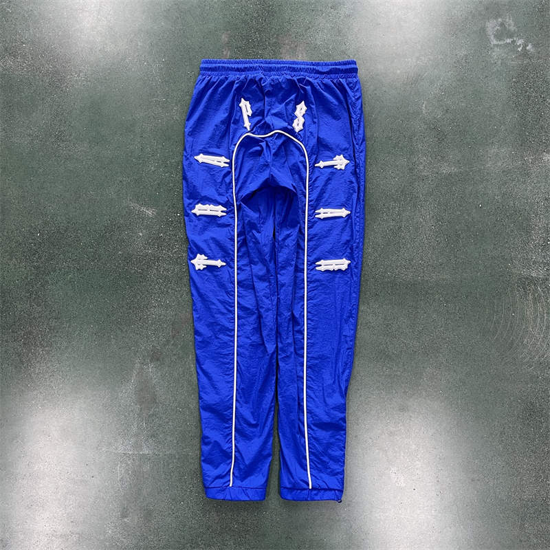 Trapstar Windbreaker Irongate Shellsuit Men Windproof Jacket Dark Blue Pants Front