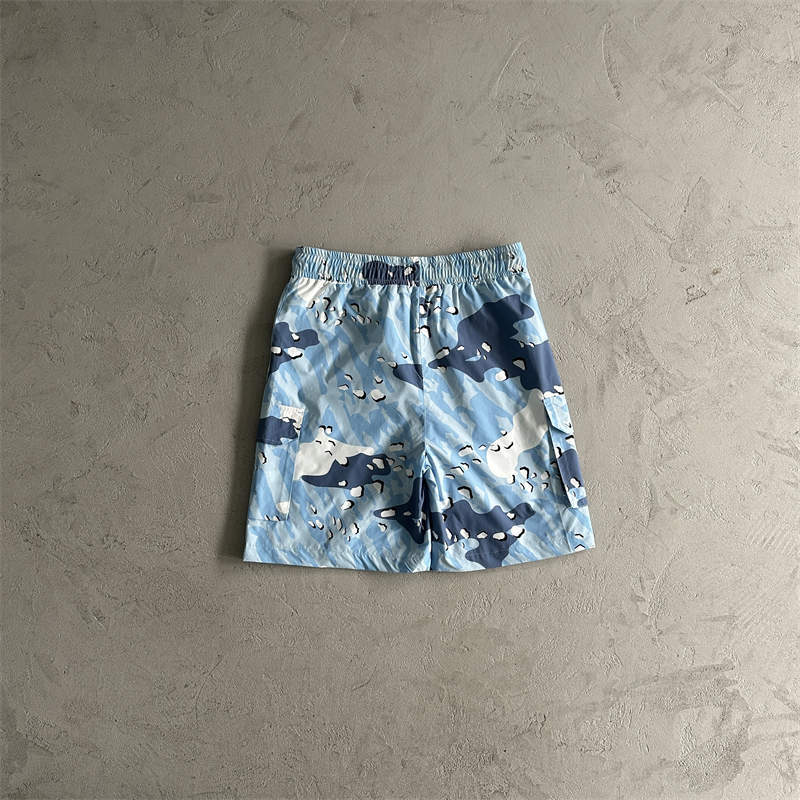 Trapstar Windbreaker and Shorts Suit Camo Blue Shorts Front