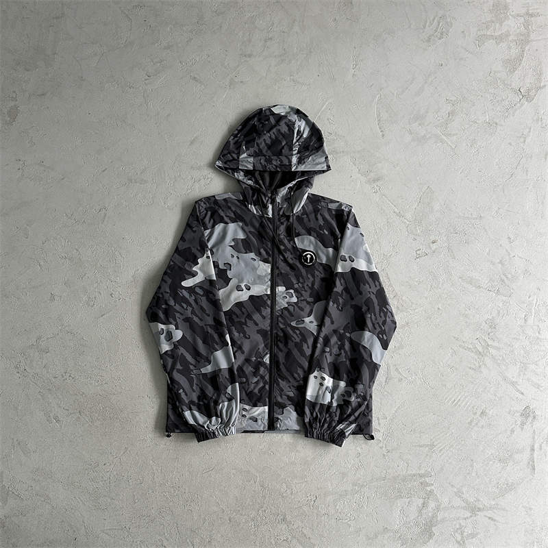 Trapstar Windbreaker and Shorts Suit Camo Black Top Front