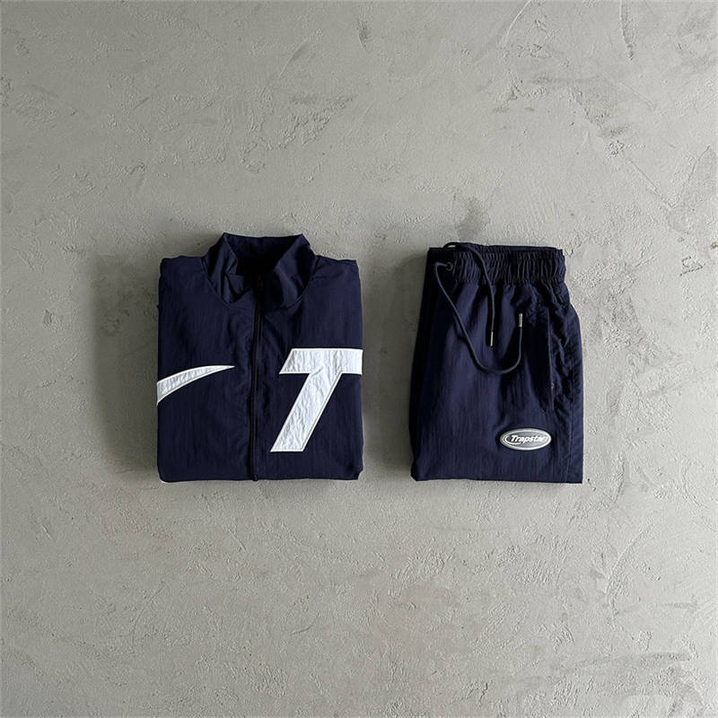 Trapstar Windbreaker Set Men Speed Shellsuit Windproof Jacket Blue Collection Front