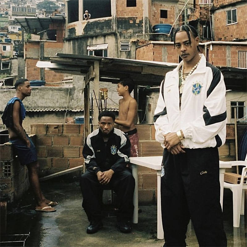 Corteiz Windbreaker Crtz Brasil Olympic Shuku Set Jacket and Pants Tracksuit Wearing Effect