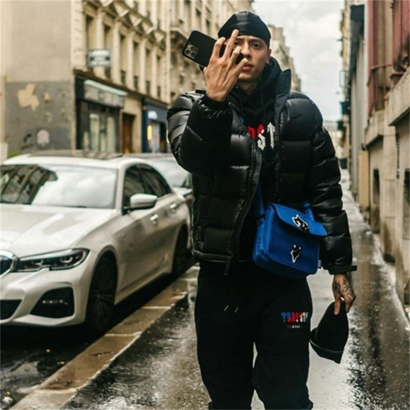 Trapstar Bag Blue Central Cee Wearing Effect