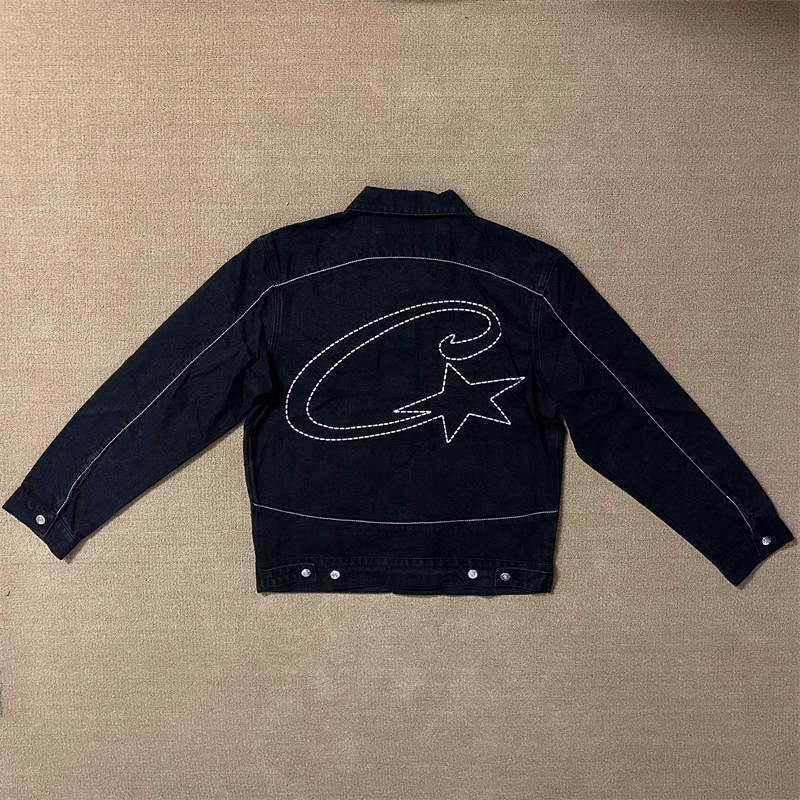 Corteiz Jeans Jacket Set Crtz Men C Star Trucker Denim Suit