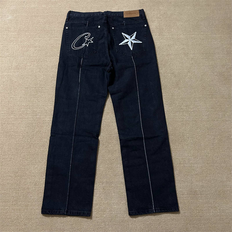 Corteiz Jeans Jacket Set Crtz Men C Star Trucker Denim Suit