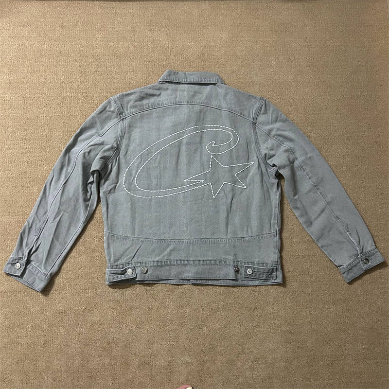 Corteiz Jeans Jacket Set Crtz Men C Star Trucker Denim Suit