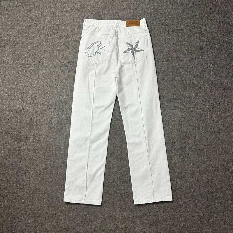 Corteiz Jeans Jacket Set Crtz Men C Star Trucker Denim Suit