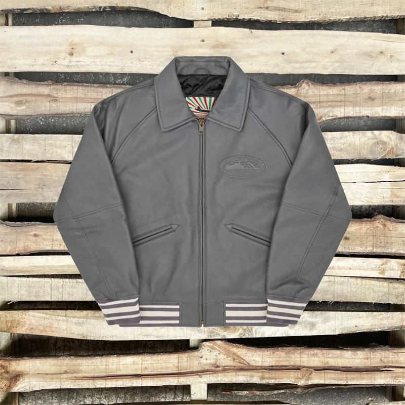 Corteiz Leather Jacket Crtz Alcatraz Uk Drill Hairstyle Coat
