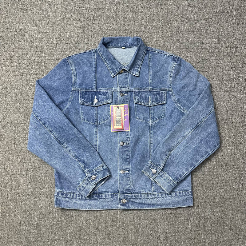 Corteiz Jeans Jacket Set Crtz Men C Star Trucker Denim Suit