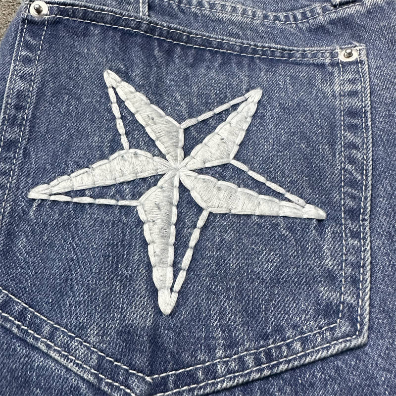 Corteiz Jeans Jacket Set Crtz Men C Star Trucker Denim Suit