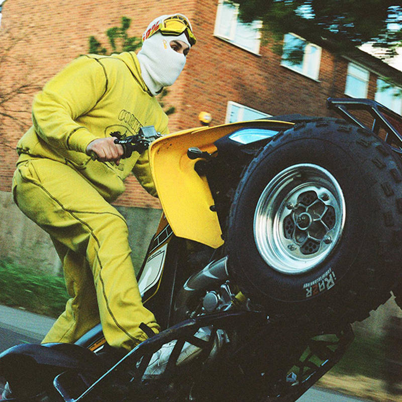 Corteiz Hoodie Crtz Rtw Alcatraz Superior Stitching Tracksuit Yellow Wearing Effect