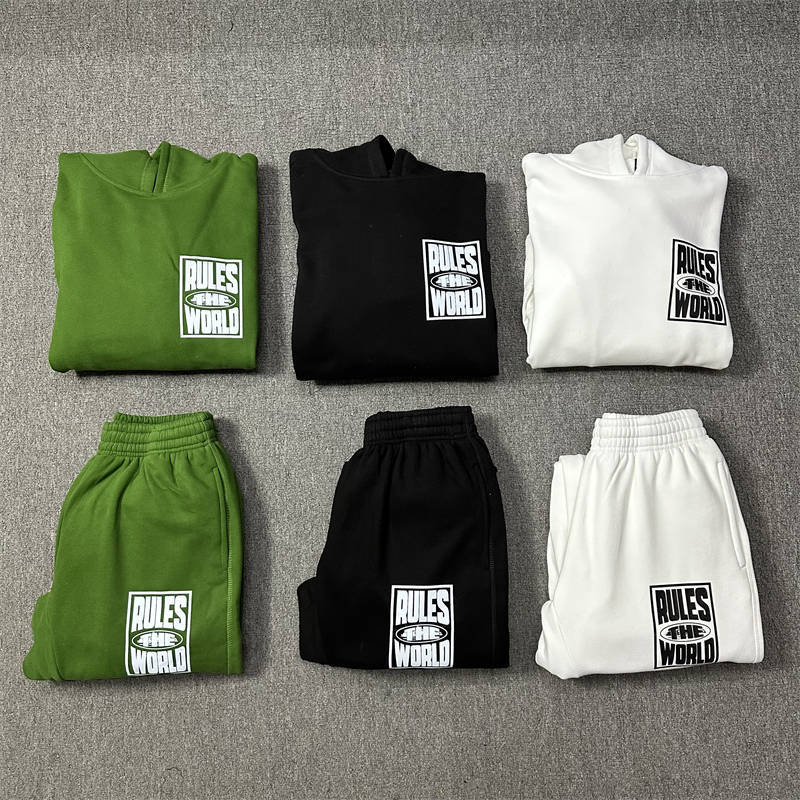 Corteiz Rules The World Hoodie Pants Set Crtz Rtw Alcatraz Tracksuit