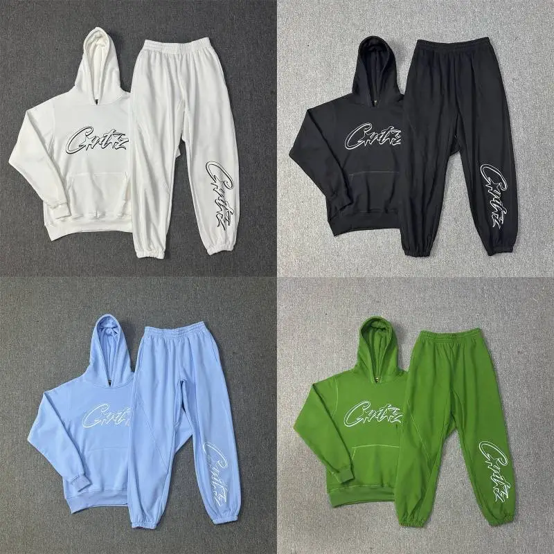 Corteiz hoodie and jogger sets in multiple color options