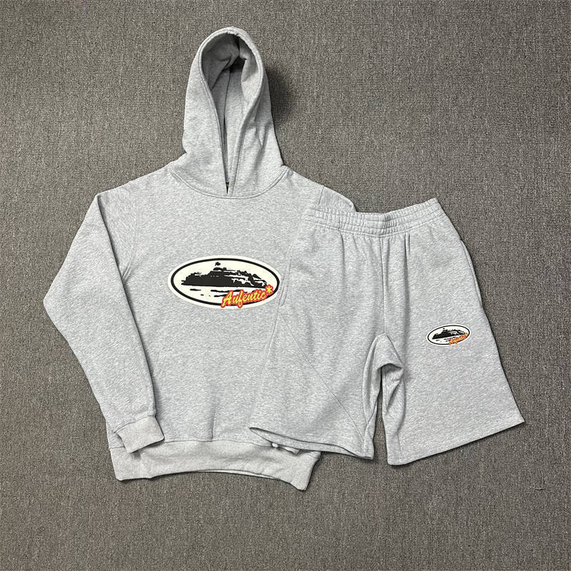Corteiz Aufentic Hoodie and Shorts Crtz Alcatraz Tracksuit