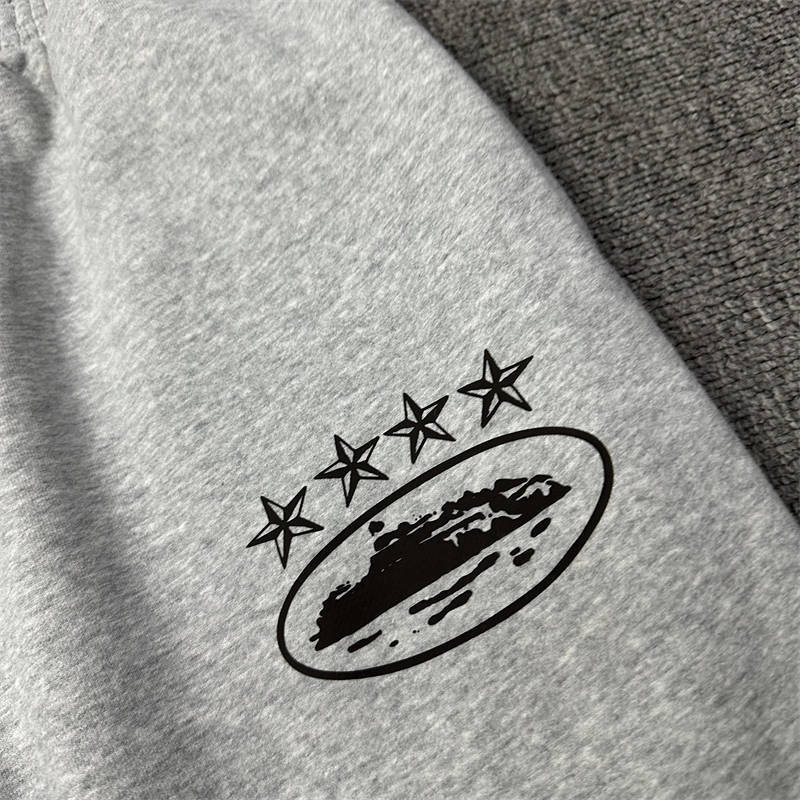 Corteiz Tracksuit Grey Crtz 4 Star Anniversary Hoodie Joggers Set
