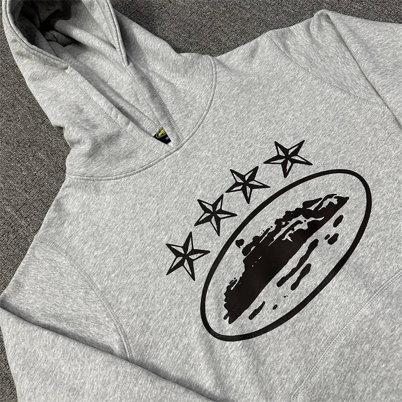 Corteiz Tracksuit Grey Crtz 4 Star Anniversary Hoodie Joggers Set