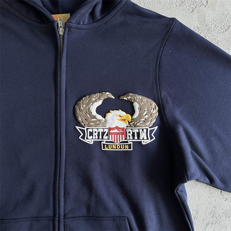 Corteiz Jumpsuit Crtz Dipset Zip Up Hoodie Eagle Print Tracksuit