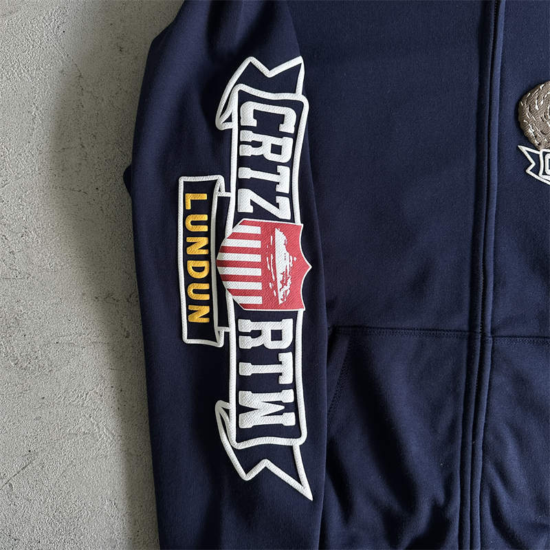 Corteiz Jumpsuit Crtz Dipset Zip Up Hoodie Eagle Print Tracksuit
