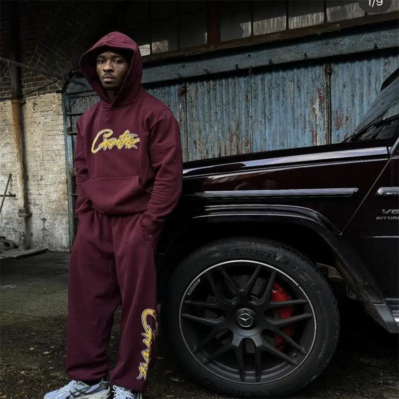 Alternate view of CRTZ Satin Applique Allstarz Hoodie and Joggers