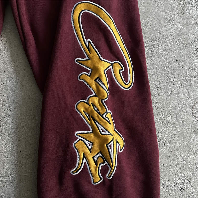Corteiz Tracksuit Set Crtz Satin Applique Allstarz Hoodie Joggers