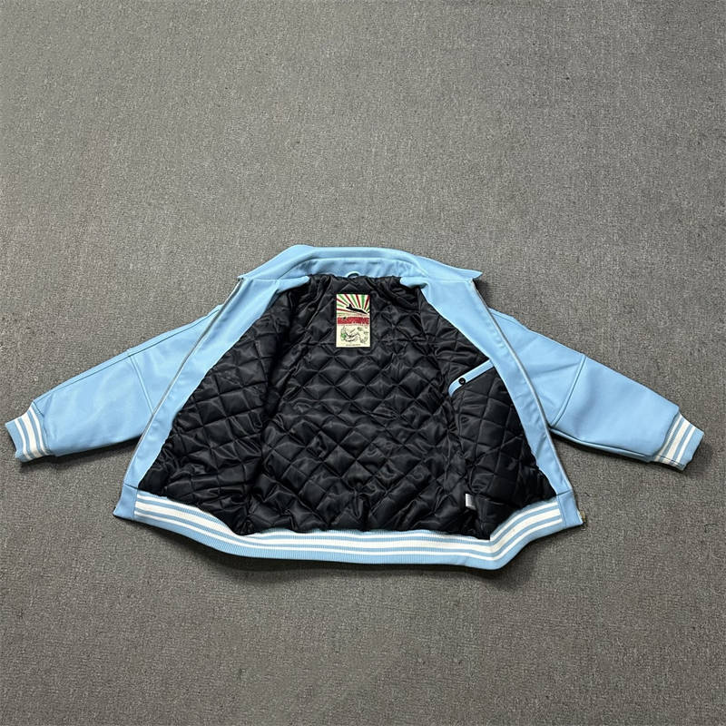 Corteiz Leather Jacket Crtz Alcatraz Uk Drill Hairstyle Coat