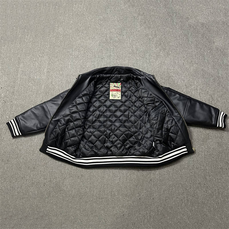Corteiz Leather Jacket Crtz Alcatraz Uk Drill Hairstyle Coat