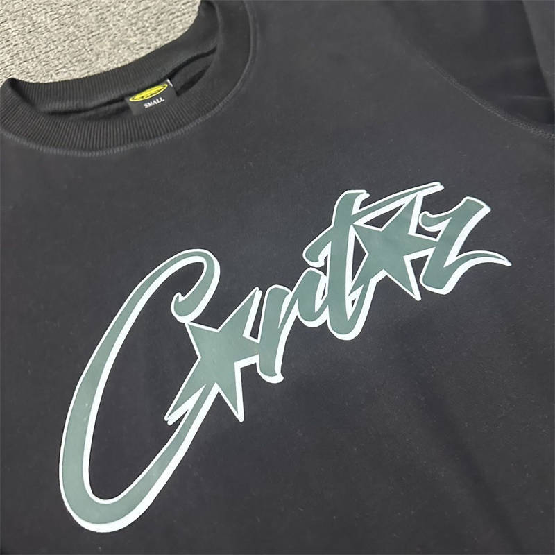 Corteiz Tshirt Longsleeve Crtz Letter Print Sweatshirt and Shorts