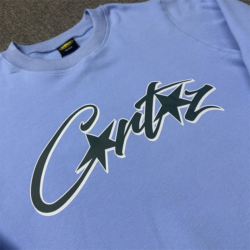 Corteiz Tshirt Longsleeve Crtz Letter Print Sweatshirt and Shorts