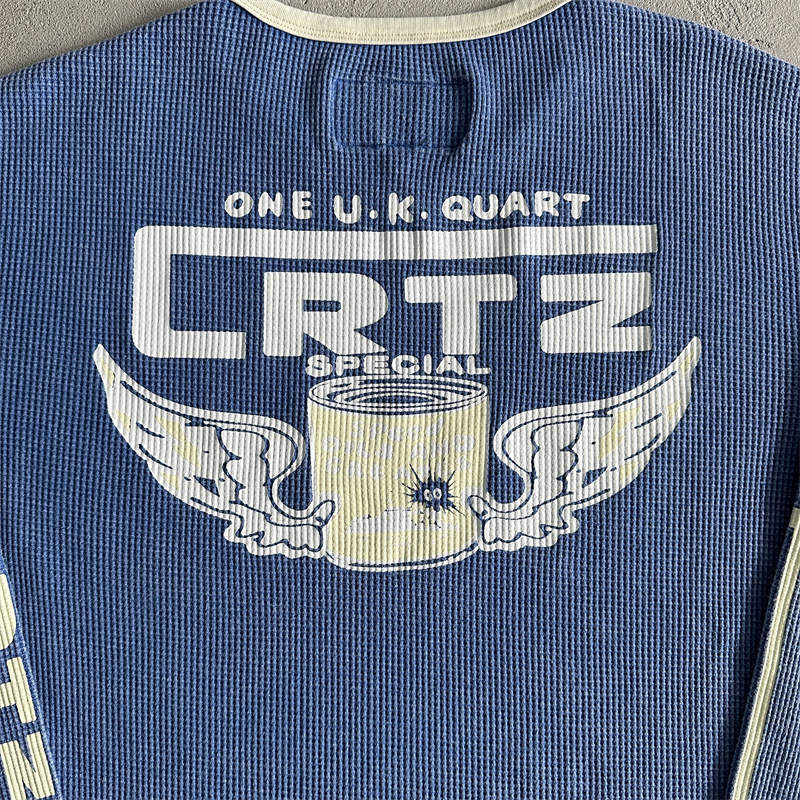 Corteiz Knit Shirt Crtz Gasolina Waffle Longsleeve Top