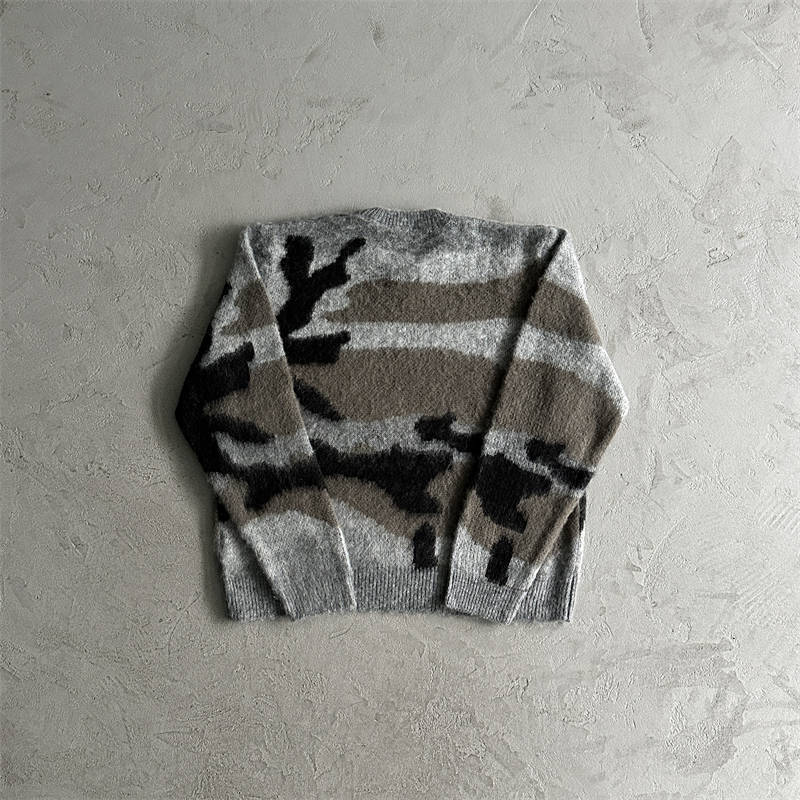 Corteiz Jumpers Mohair Knit Sweater Crtz T Shirt Long Sleeve Top