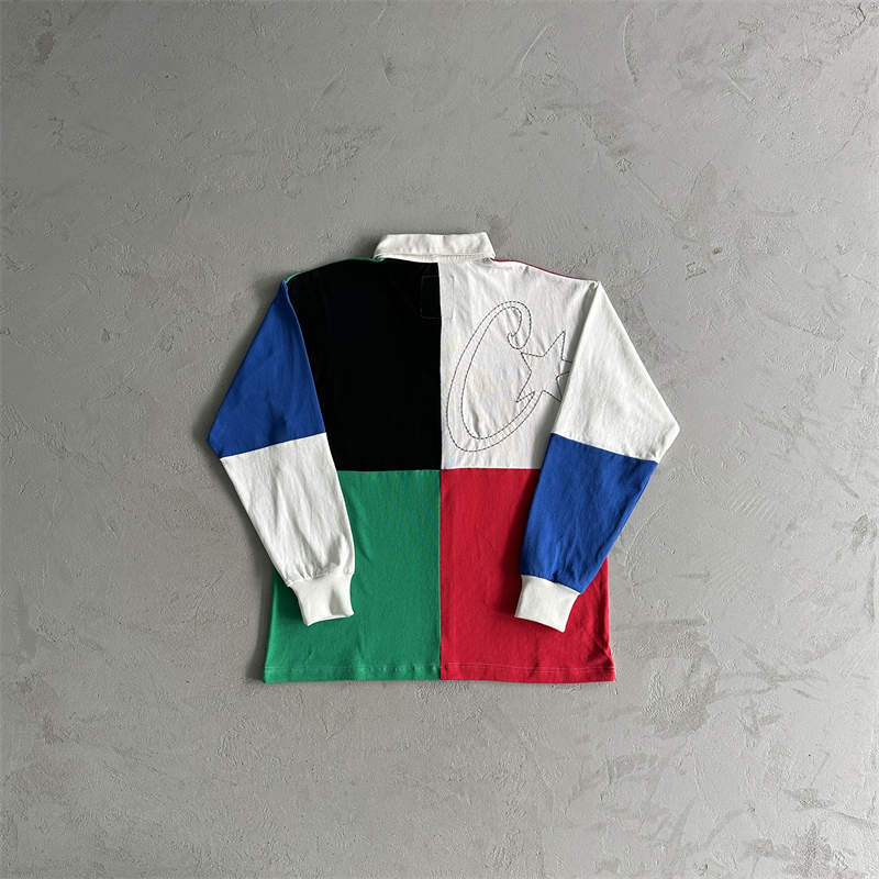 Corteiz Rugby Shirt Crtz C Star Polo Long Sleeve Top