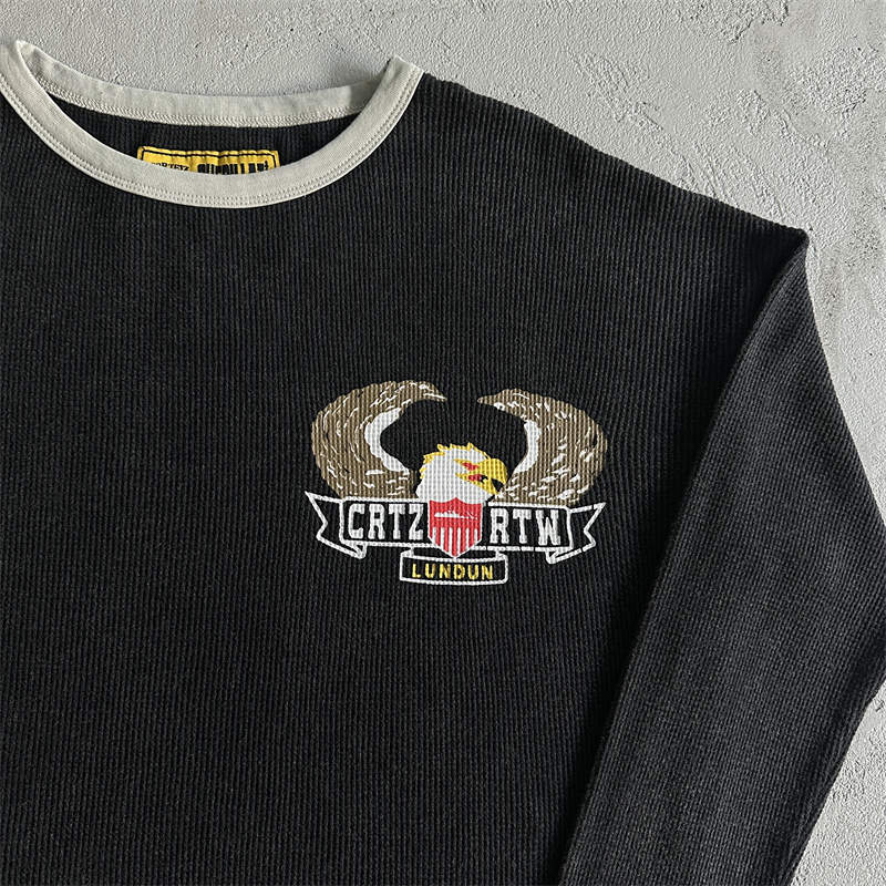Corteiz London Dipset Waffle Longsleeve Crtz Rtw Eagle Knit Top