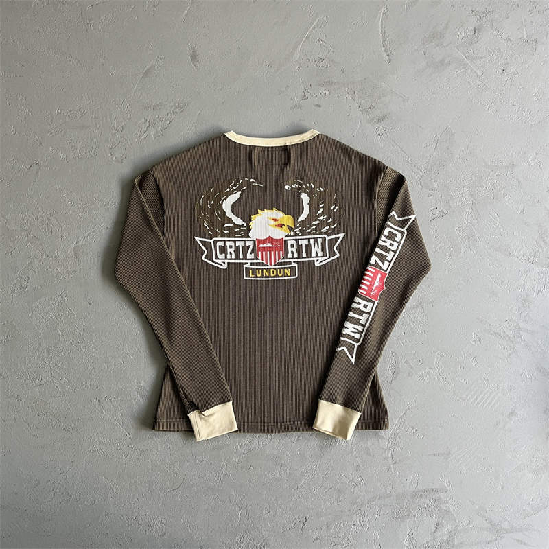 Corteiz London Dipset Waffle Longsleeve Crtz Rtw Eagle Knit Top